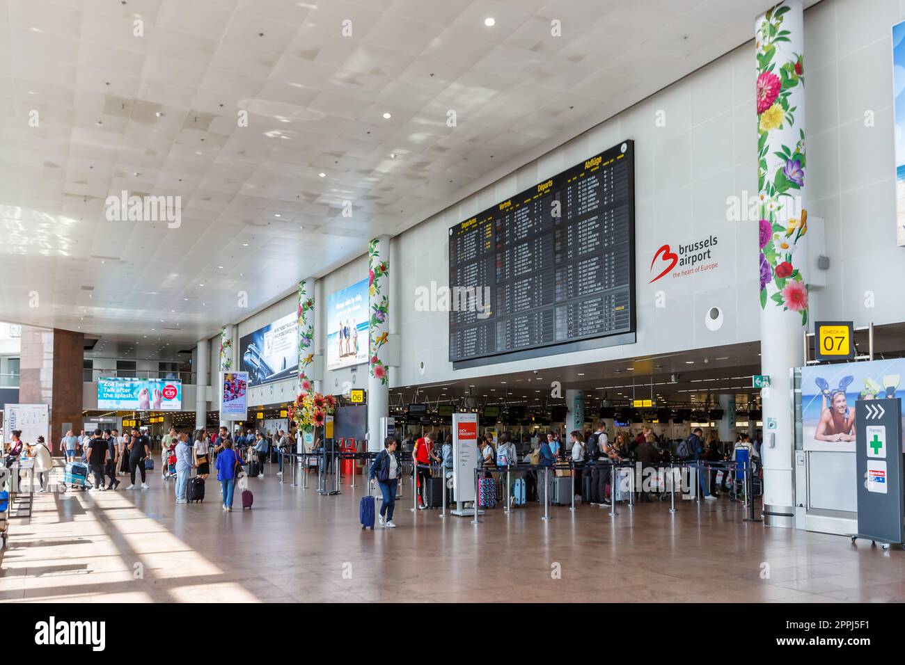 Terminal of Brussels Airport in Belgium Stock Photo Alamy