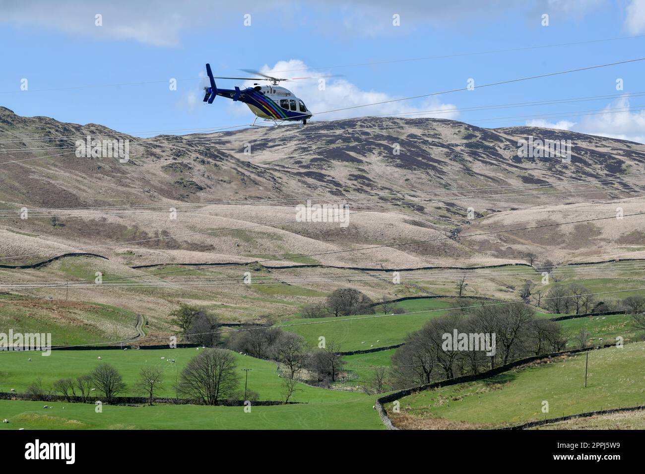 National Grid Bell 429 Global Ranger helicopter used to inspect the