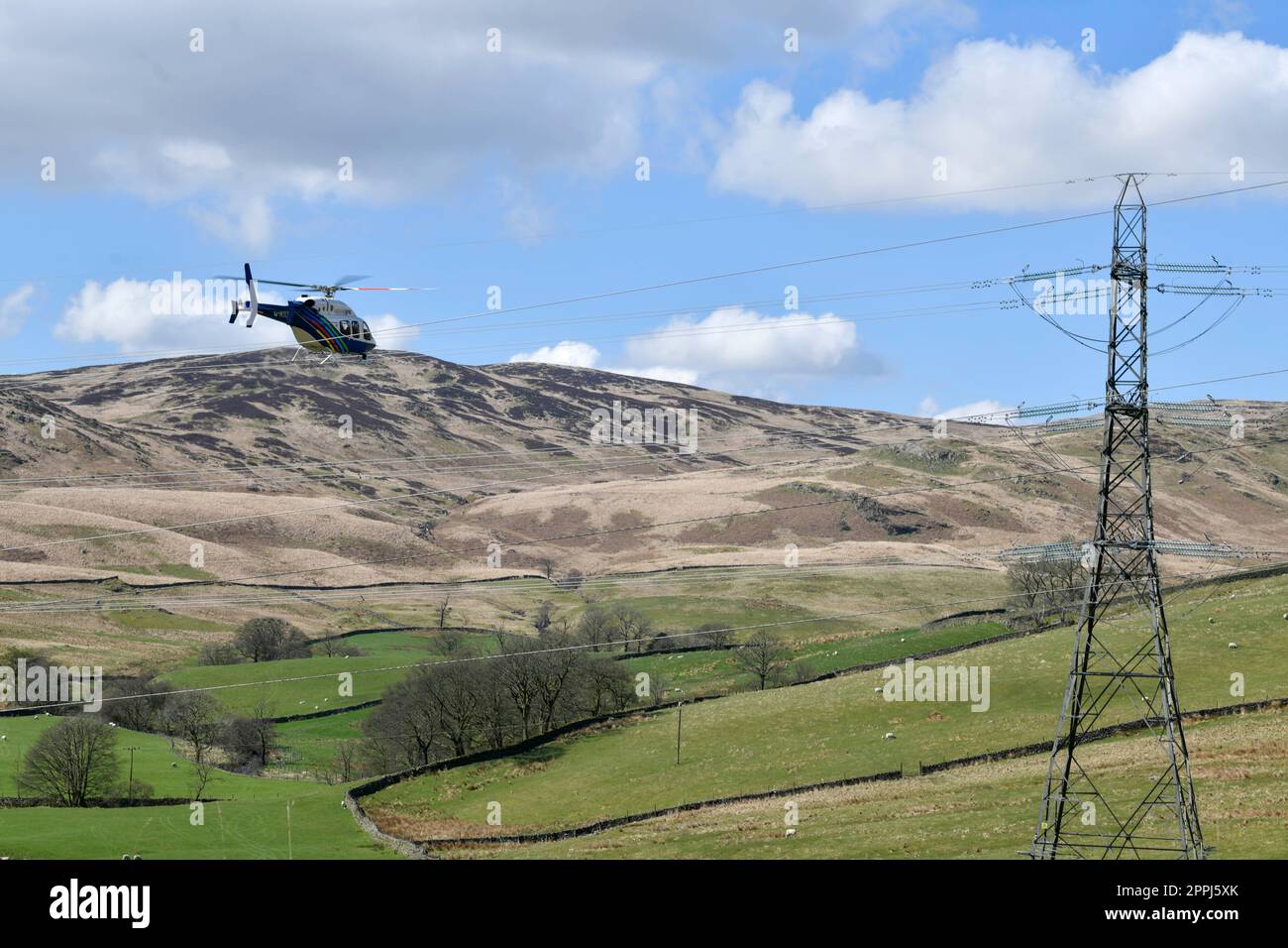 National Grid Bell 429 Global Ranger helicopter used to inspect the