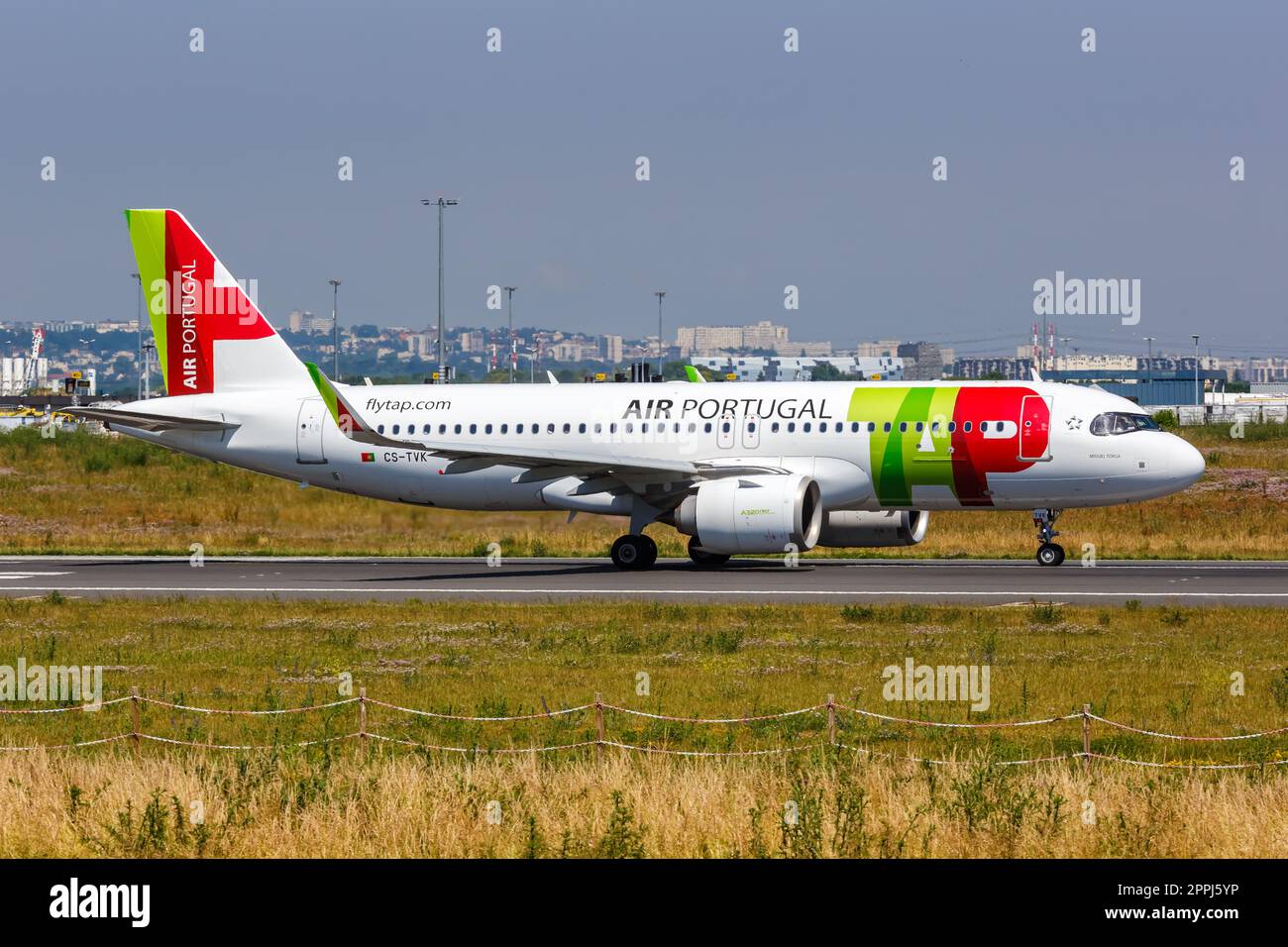 TAP Air Portugal Airbus A320neo airplane at Paris Orly airport in