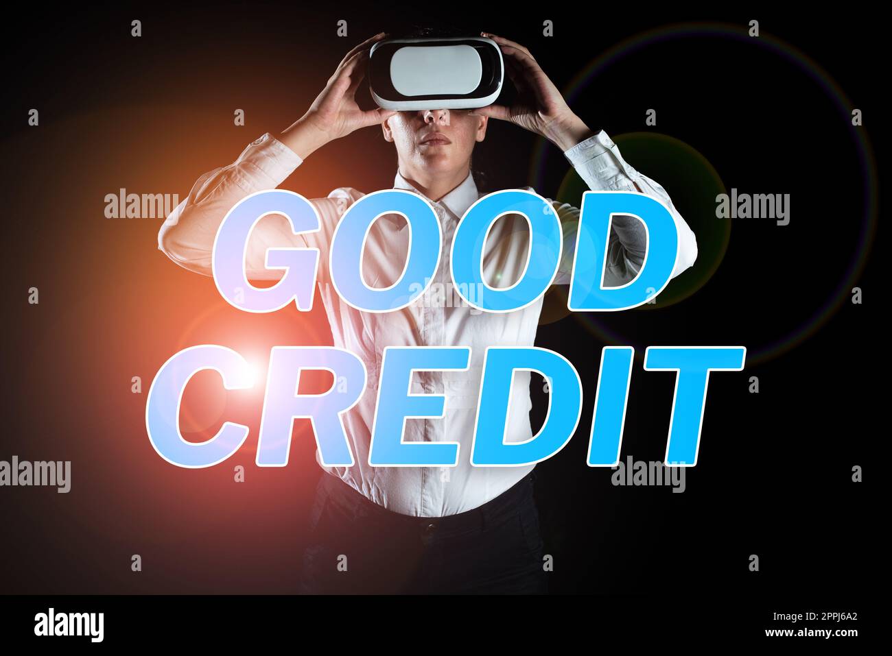 Conceptual caption Good Credit. Word for borrower has a relatively high ...