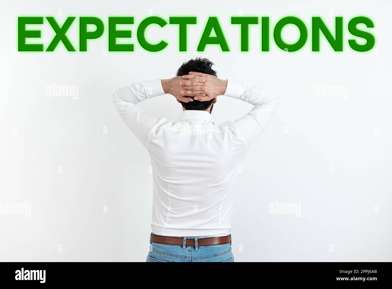 Handwriting text Expectations. Business showcase Strong belief that something will happen or be the case Stock Photo