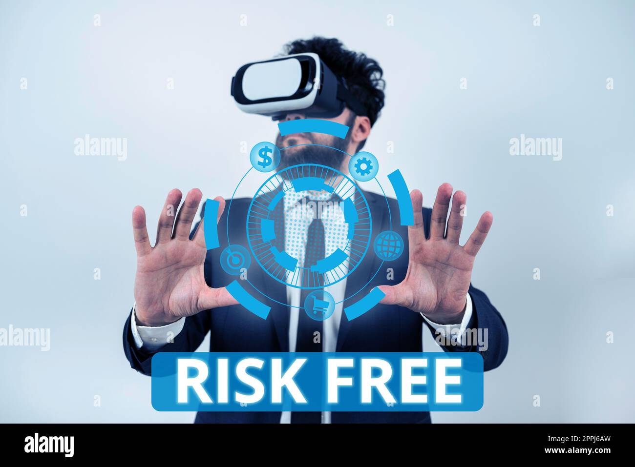 Text caption presenting Risk Free. Word for used to describe something that does not involve any danger Stock Photo