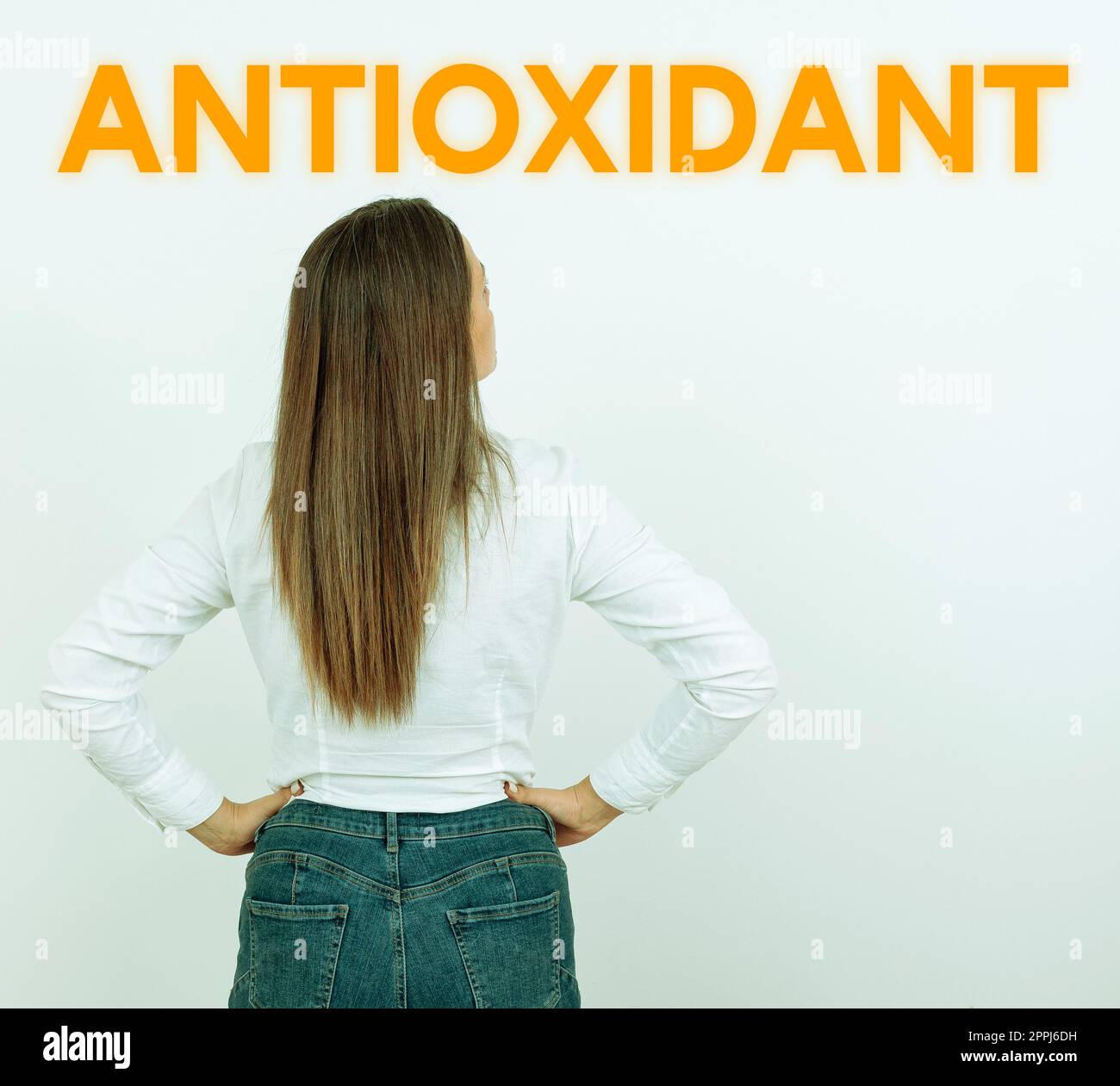 Text caption presenting Antioxidant. Business showcase a substance that inhibits oxidation or reactions by oxygen Stock Photo