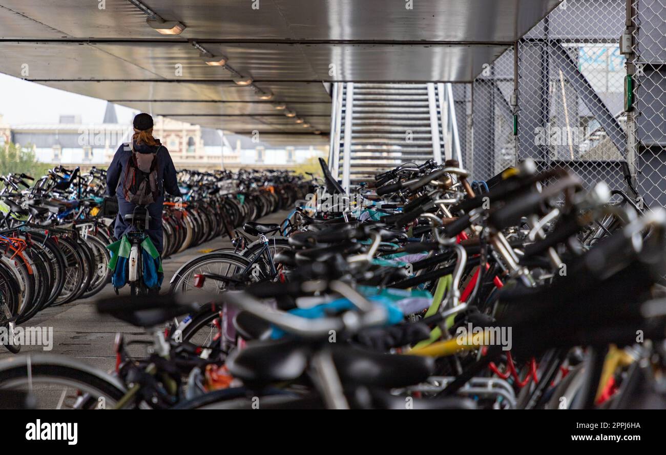 Bicycle Parking Central Station Stock Photo Alamy