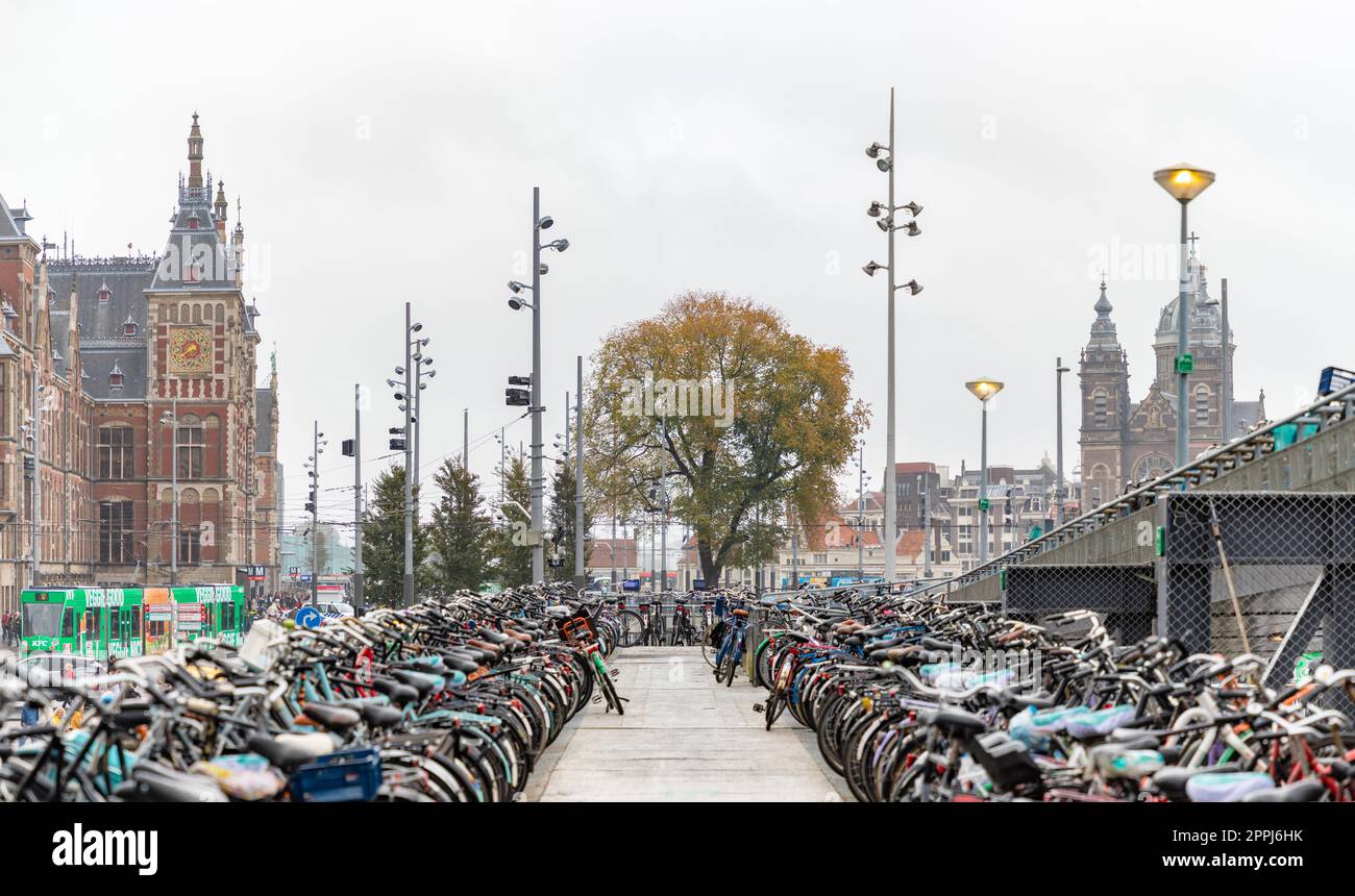 Bicycle Parking Central Station Stock Photo Alamy
