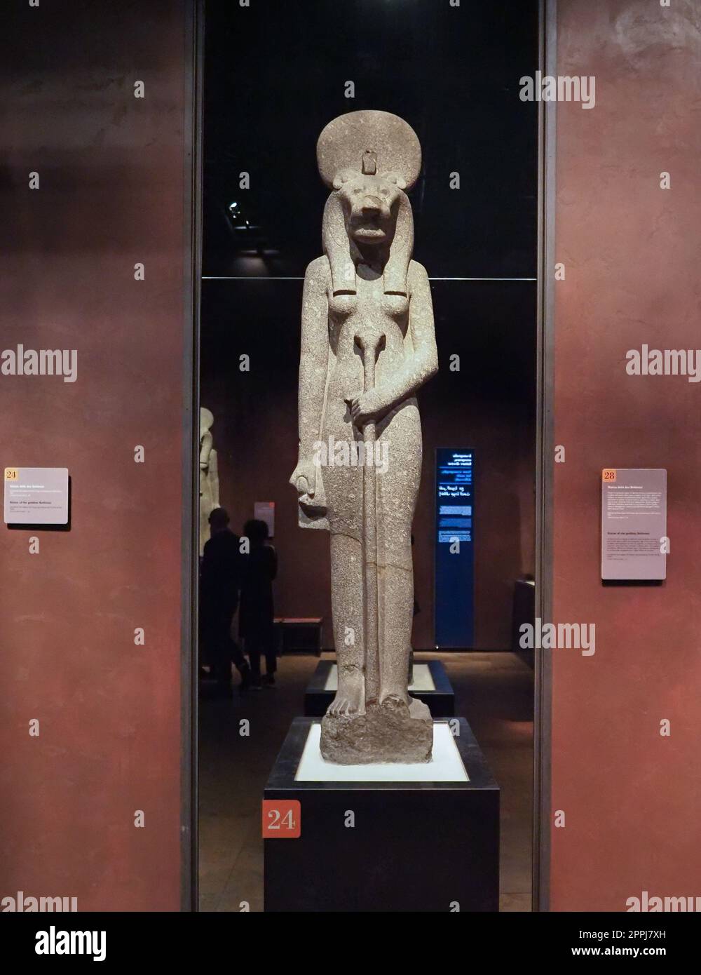 Goddess Sekhmet at Museo Egizio Egyptian Museum in Turin Stock Photo ...