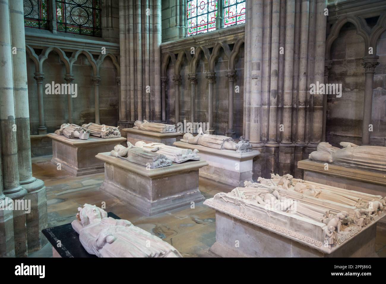 Tombs of the Kings of France in Basilica of Saint-Denis Stock Photo