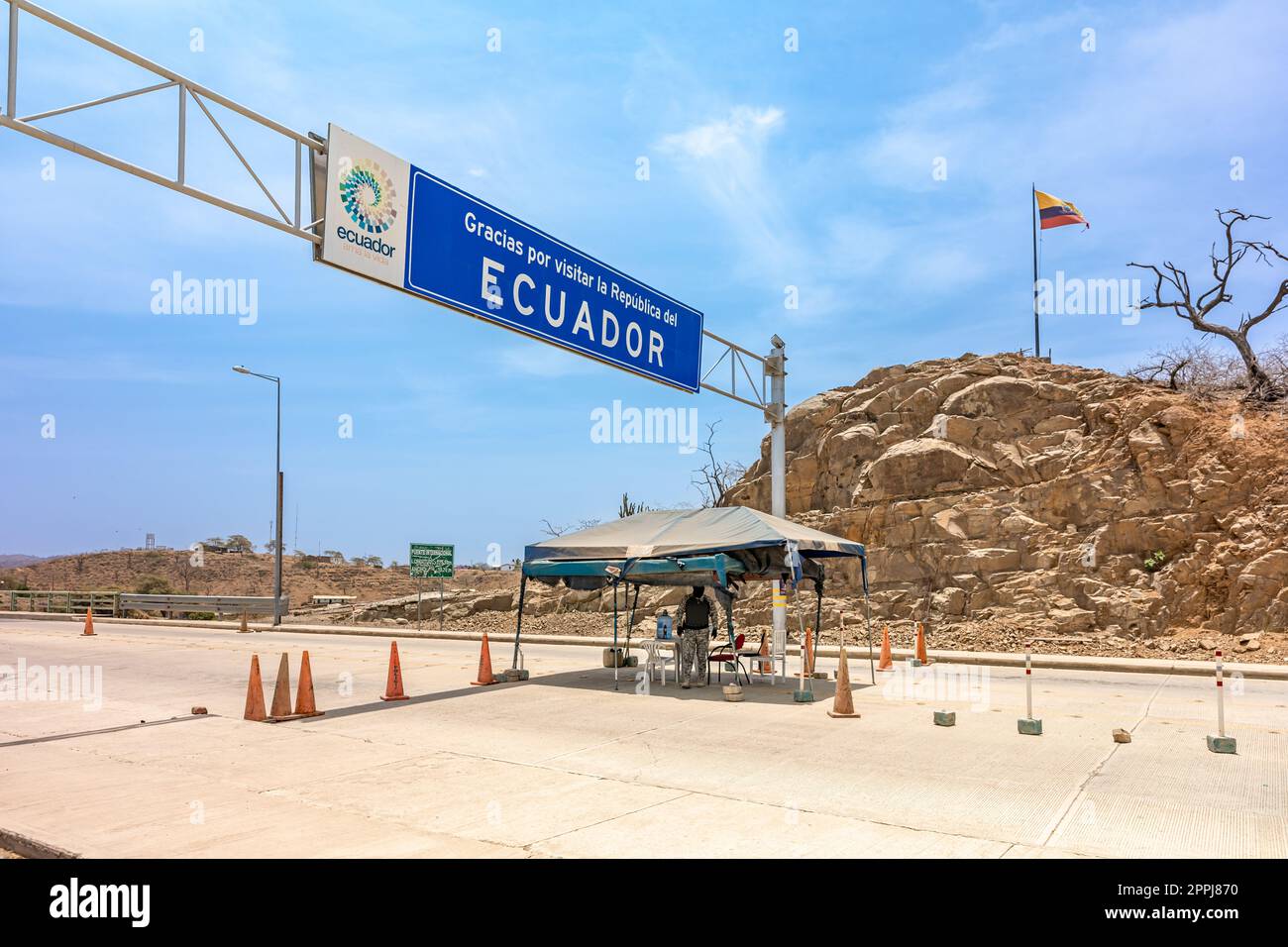 Ecuador - September 22, 2022: border crossing to Ecuador Stock Photo