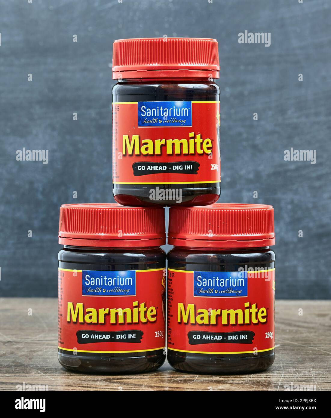 Jar of Marmite from New Zealand Stock Photo