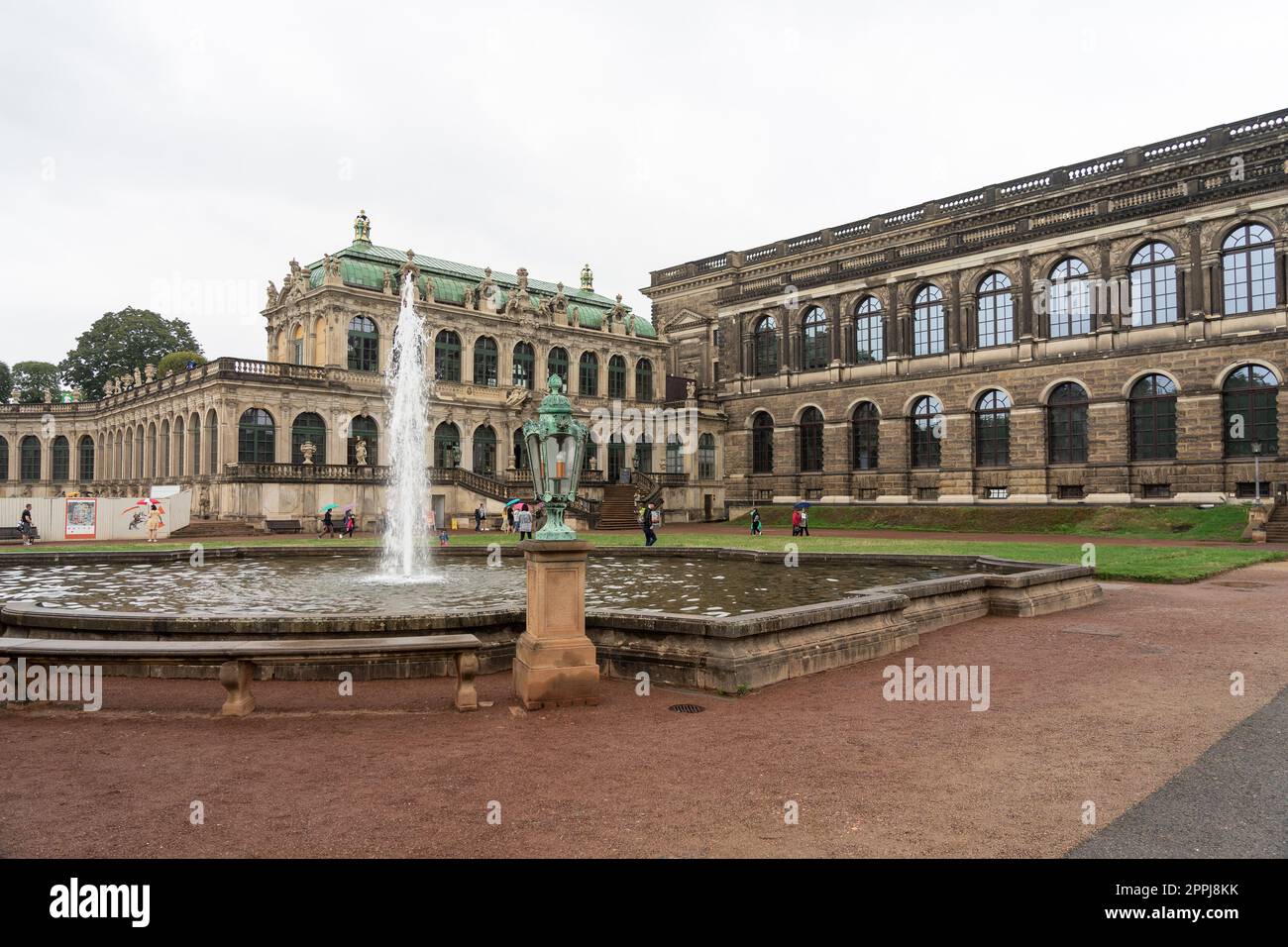 DRESDEN, GERMANY - AUGUST 27, 2022: The Zwinger (Dresdner Zwinger) is a palace in Dresden, in Rococo style was built from the 17th to 19th centuries. Stock Photo