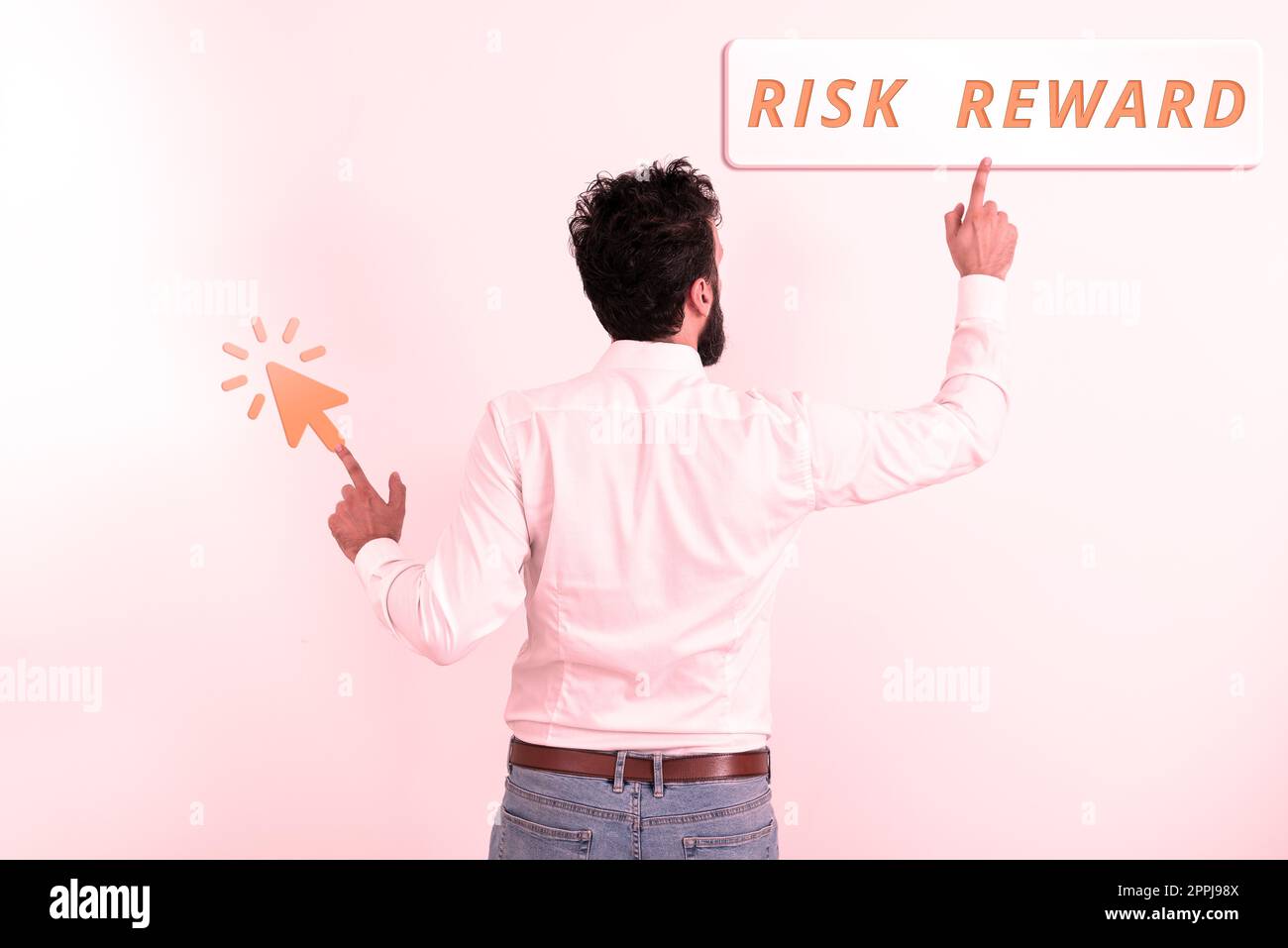 Inspiration showing sign Risk Reward. Business overview assess the profit potential of a trade relative to its loss Stock Photo