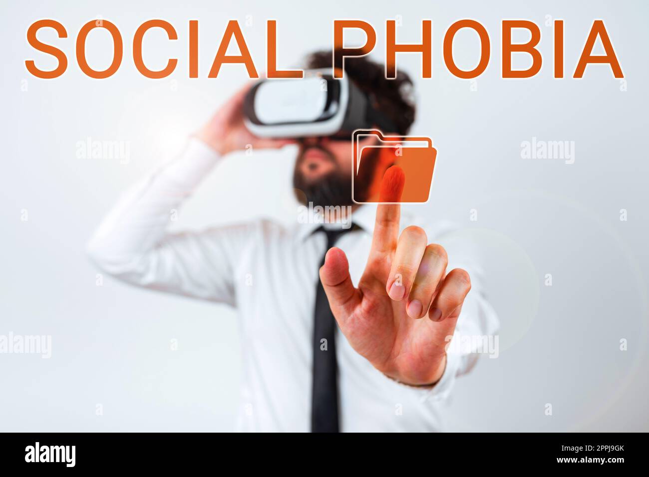 Writing displaying text Social Phobia. Conceptual photo overwhelming fear of social situations that are distressing Stock Photo