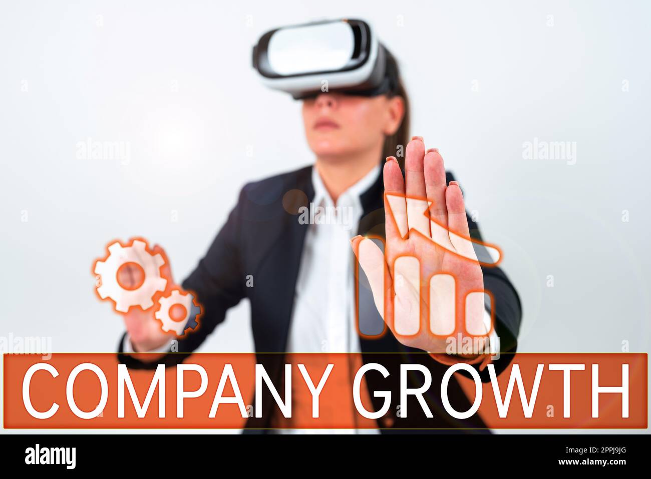 Conceptual caption Company Growth. Internet Concept a long-term stage where enterprise qualifies for expansion Stock Photo