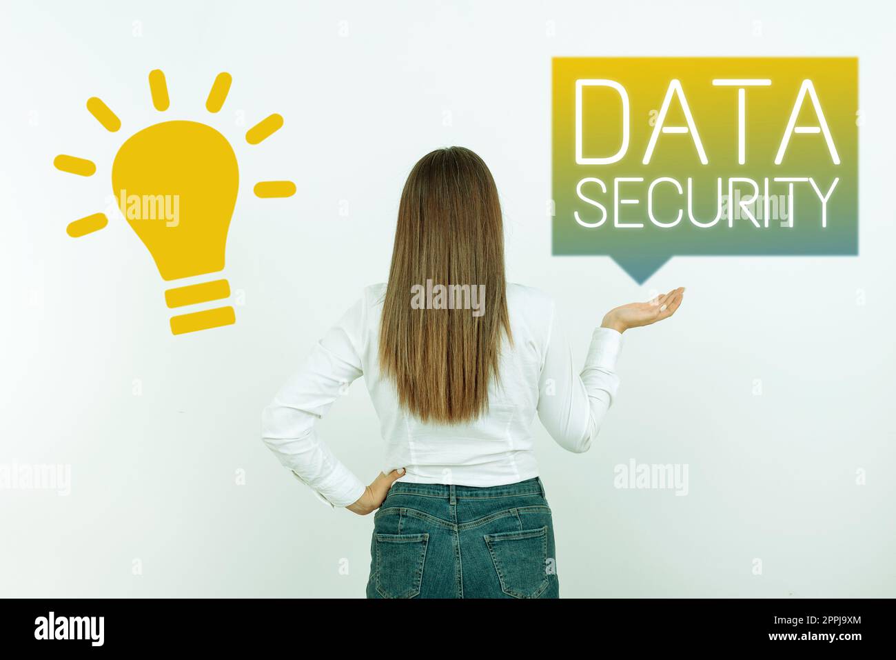 Text sign showing Data Security. Conceptual photo Confidentiality Disk Encryption Backups Password Shielding Stock Photo