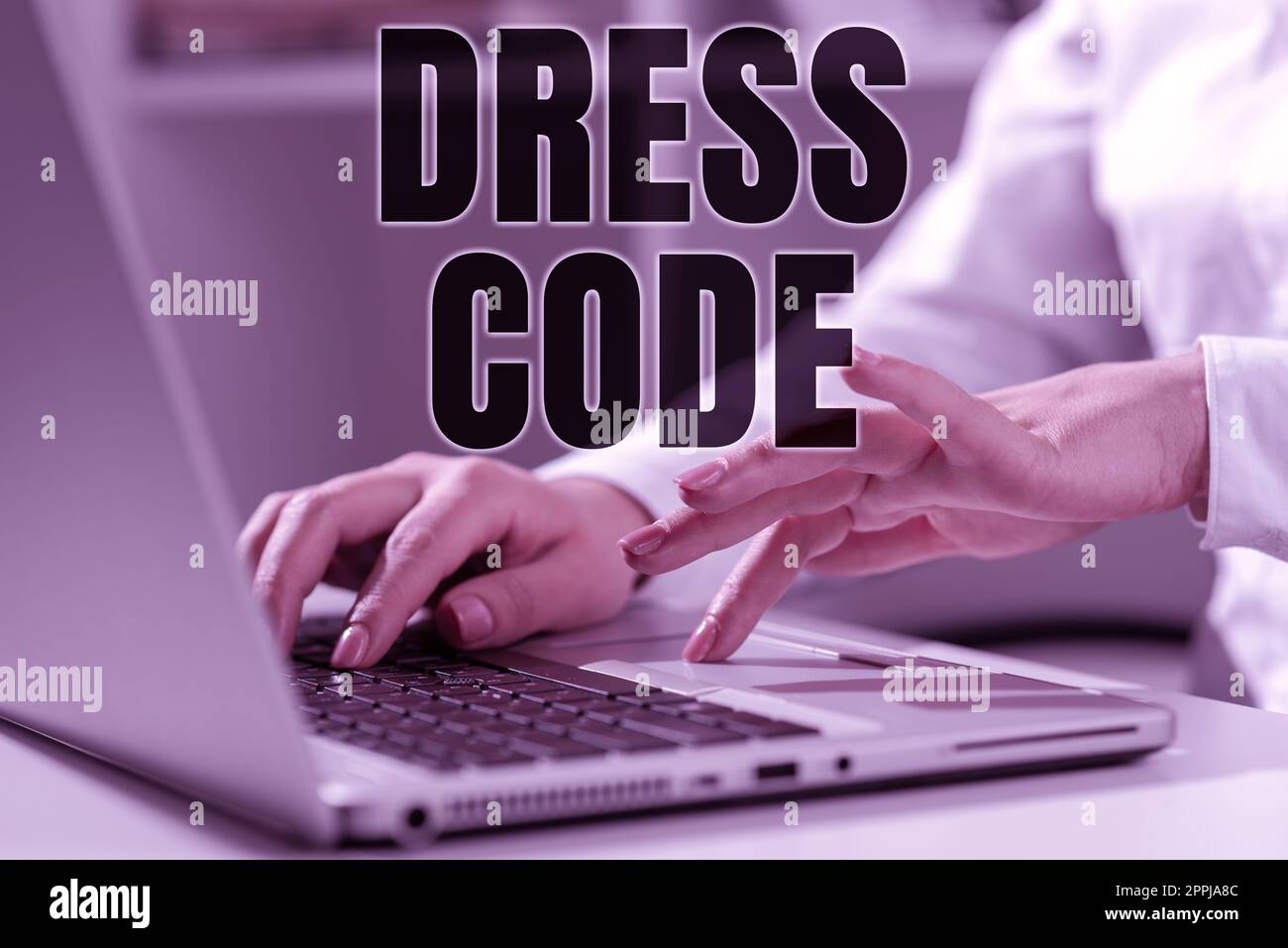 Conceptual caption Dress Code. Business overview an accepted way of dressing for a particular occasion or group Stock Photo