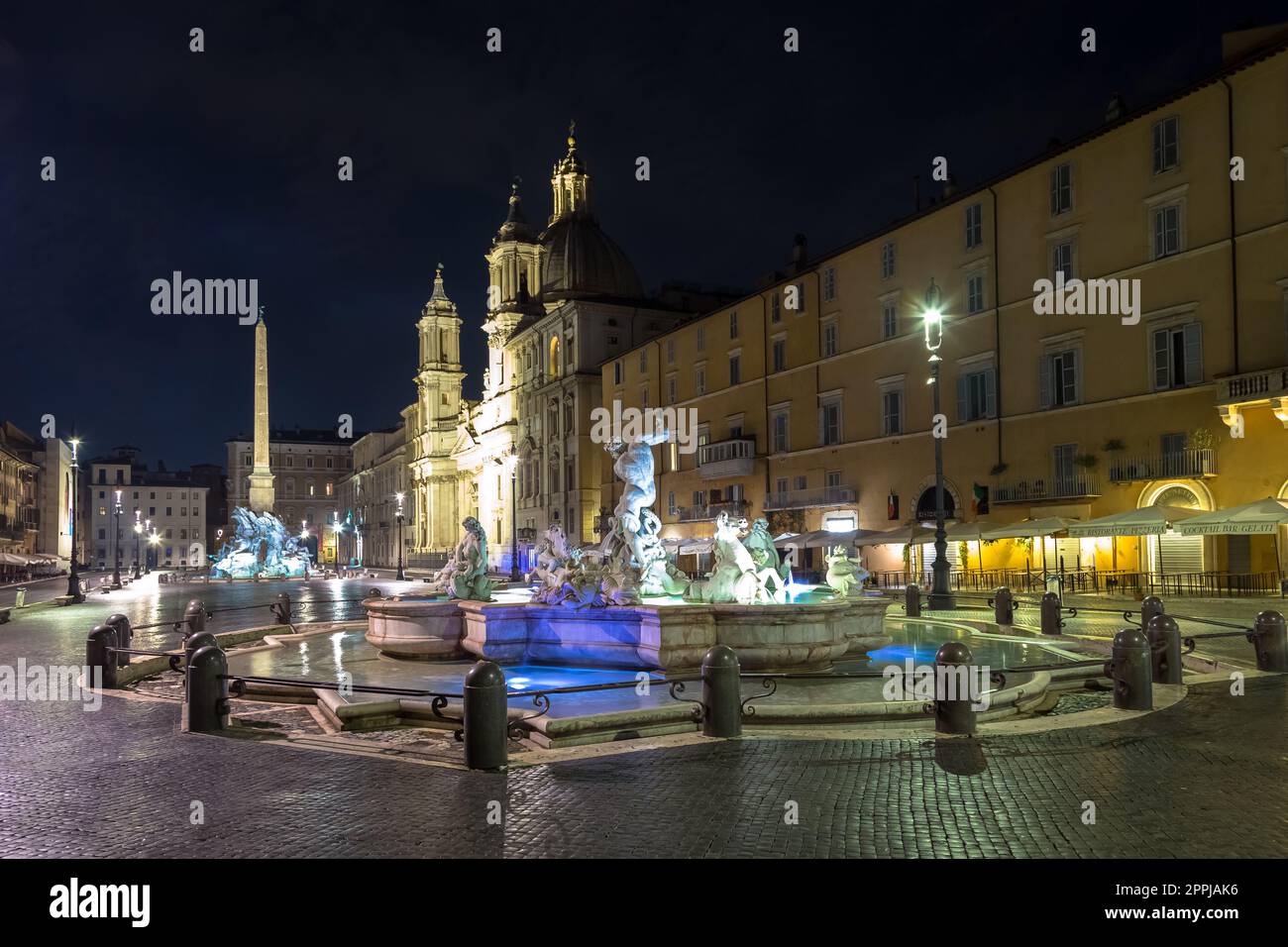 Piazza Navona (Navona's Square), in Rome, Italy, with the famous