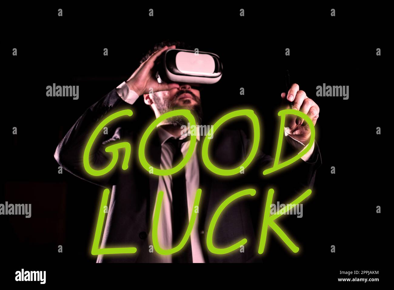 Sign displaying Good Luck. Business showcase A positive fortune or a happy outcome that a person can have Stock Photo
