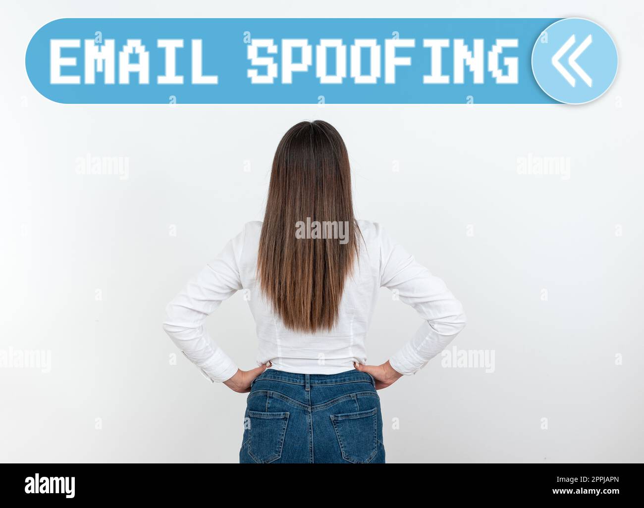 Handwriting text Email Spoofing. Business concept secure the access and content of an email account or service Stock Photo