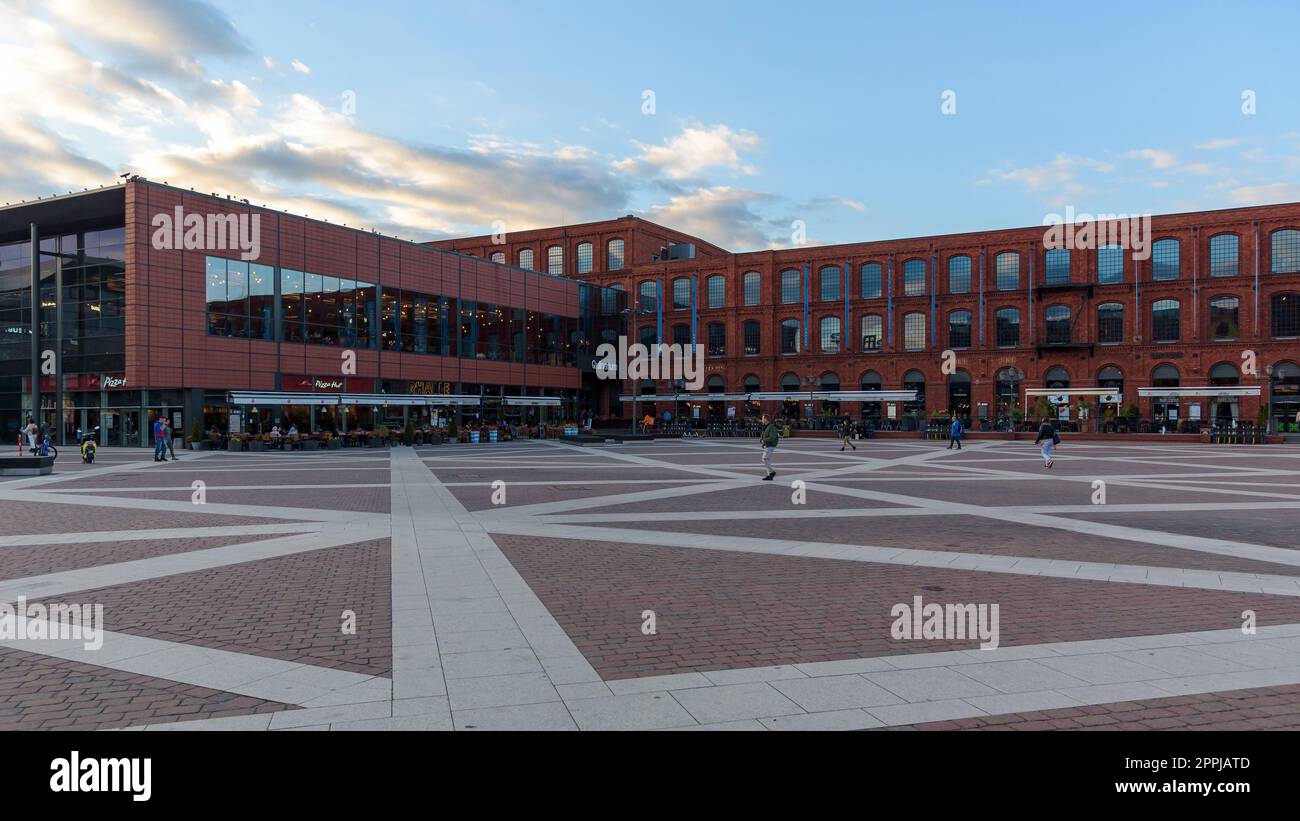 Inner square of Manufaktura in Lodz in Poland Stock Photo