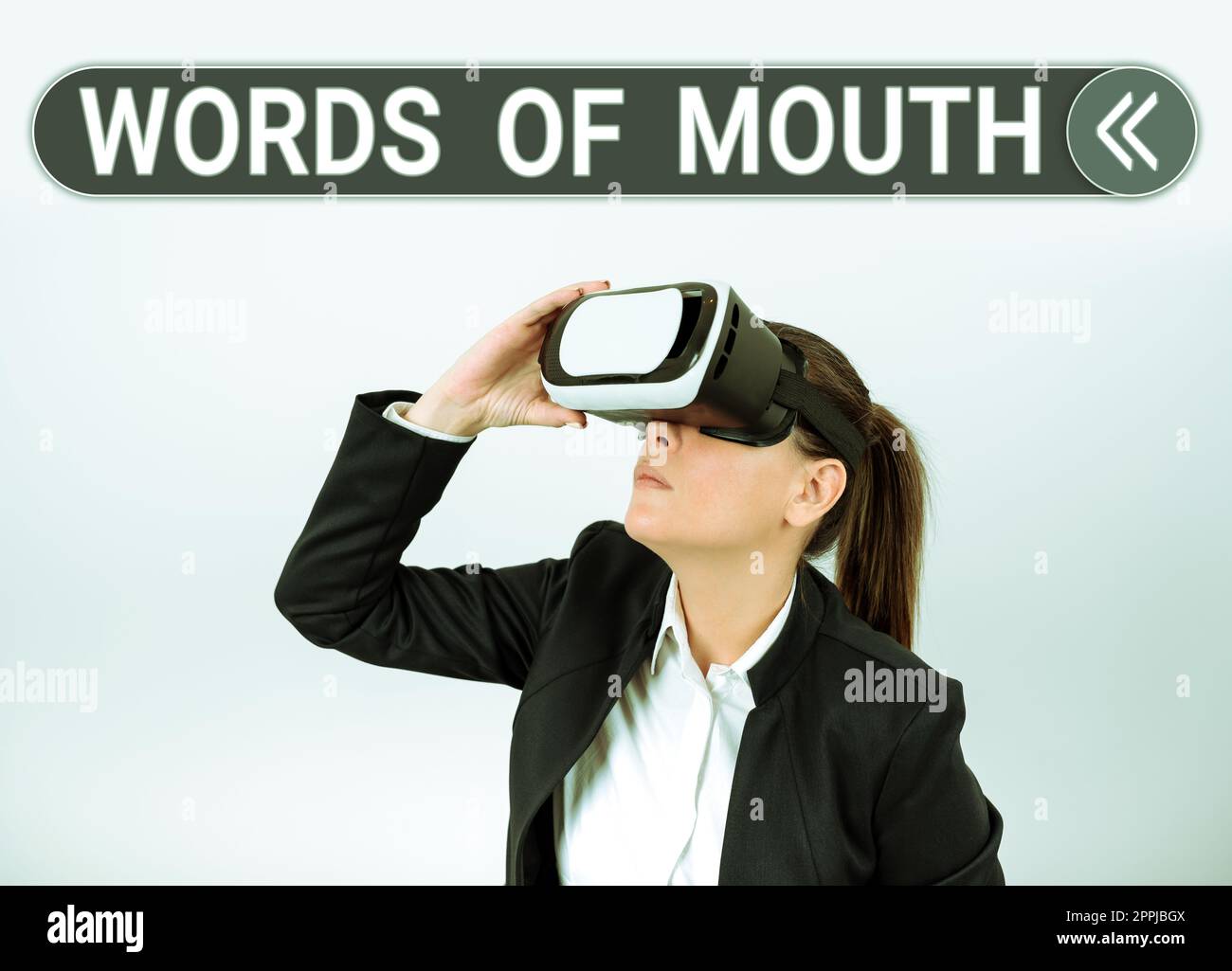 Conceptual display Words Of Mouth. Internet Concept simple statement can help heal hurt or harm someone Stock Photo