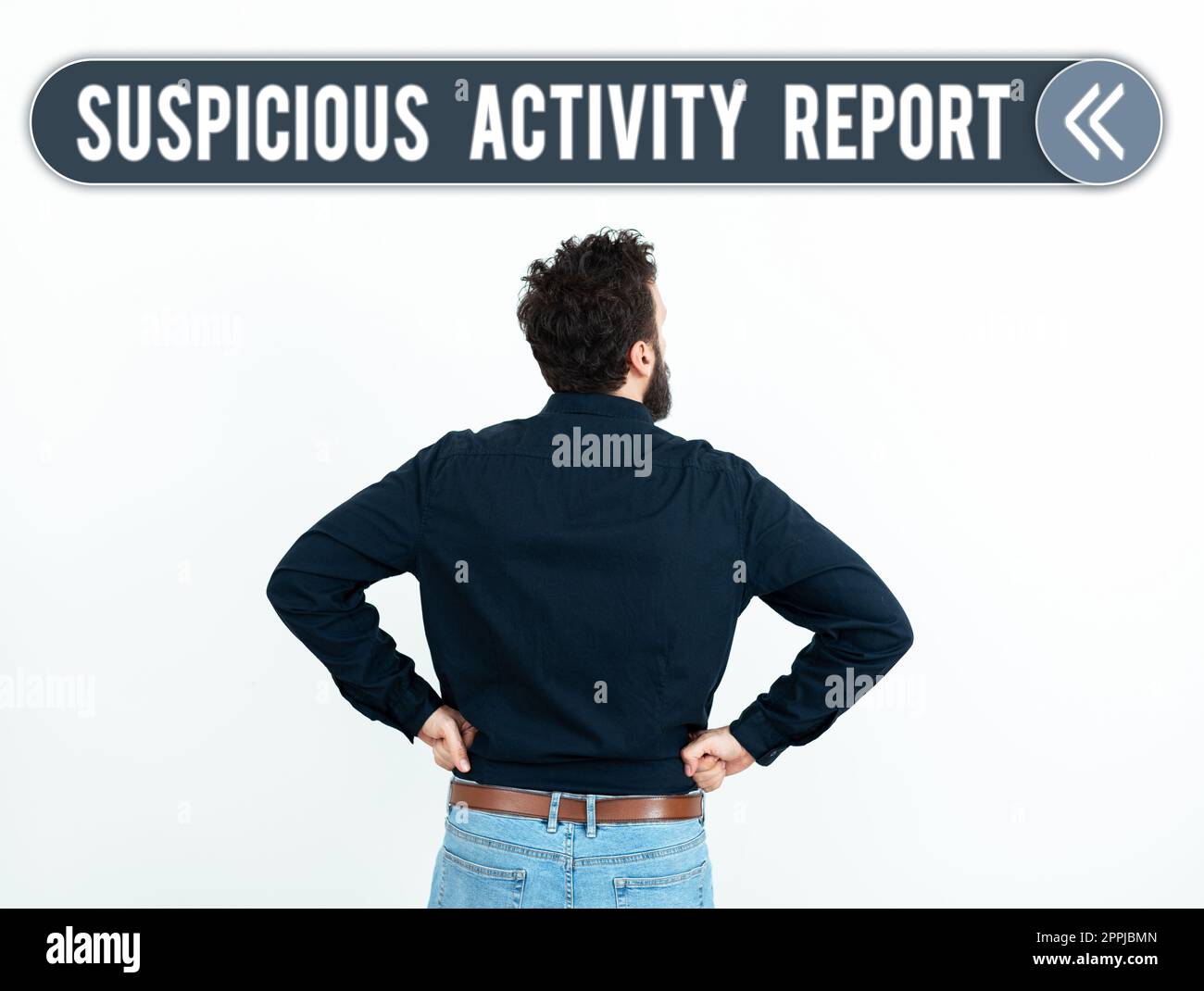 Text sign showing Suspicious Activity Report. Business idea account or statement describing the danger and risk of any actions Stock Photo
