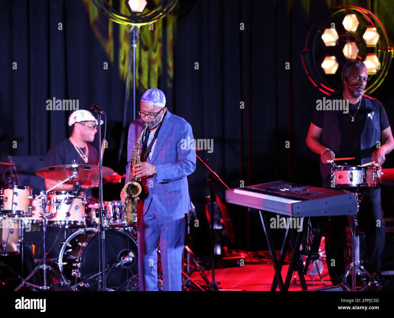 Kenny Garrett Quintet performing at Summer Jazz Festival in Cracow, Poland Stock Photo