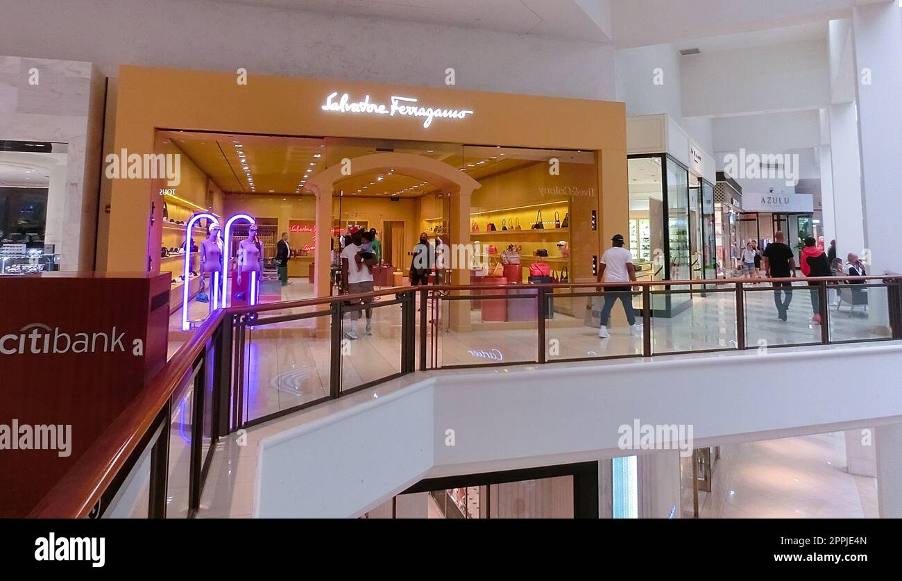 Salvatore Ferragamo store in Aventura Mall, Florida, USA Stock Photo ...