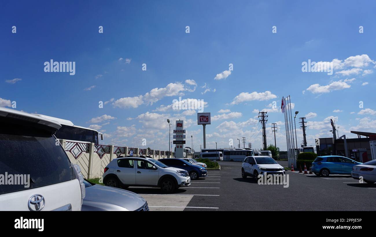 Chorlu, Turkey - September 14, 2022: TAC bed linen outlet Stock Photo