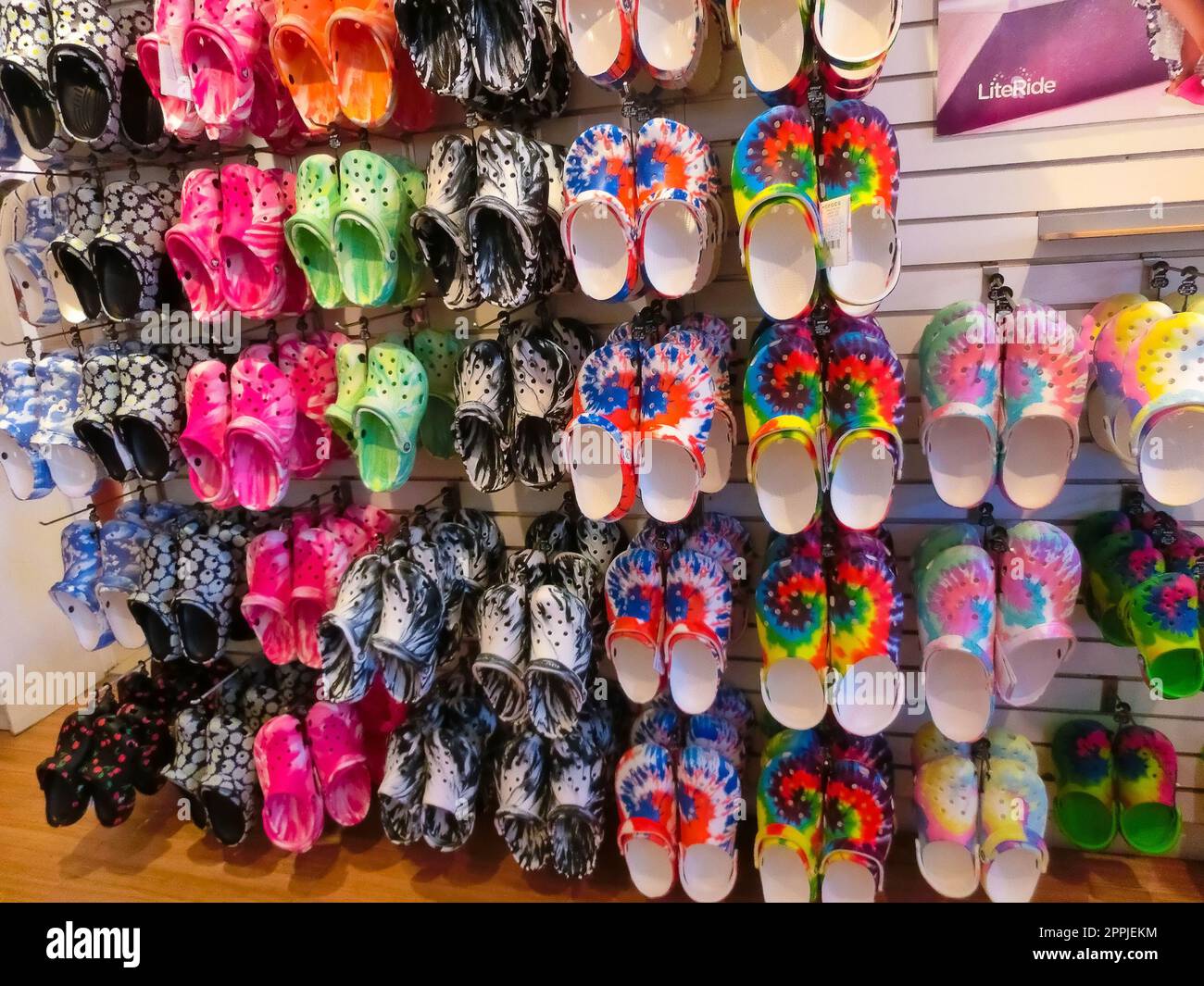 Colorful shirts at a street store on St. Thomas USVI Stock Photo Alamy
