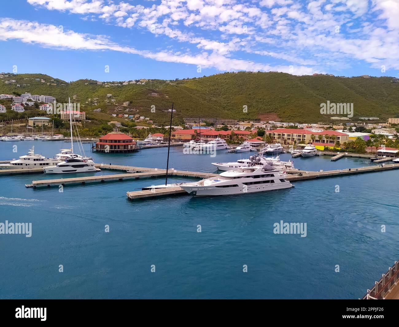 St. Thomas, USVI. Heavensight cruise ship dock in Charlotte Amelie