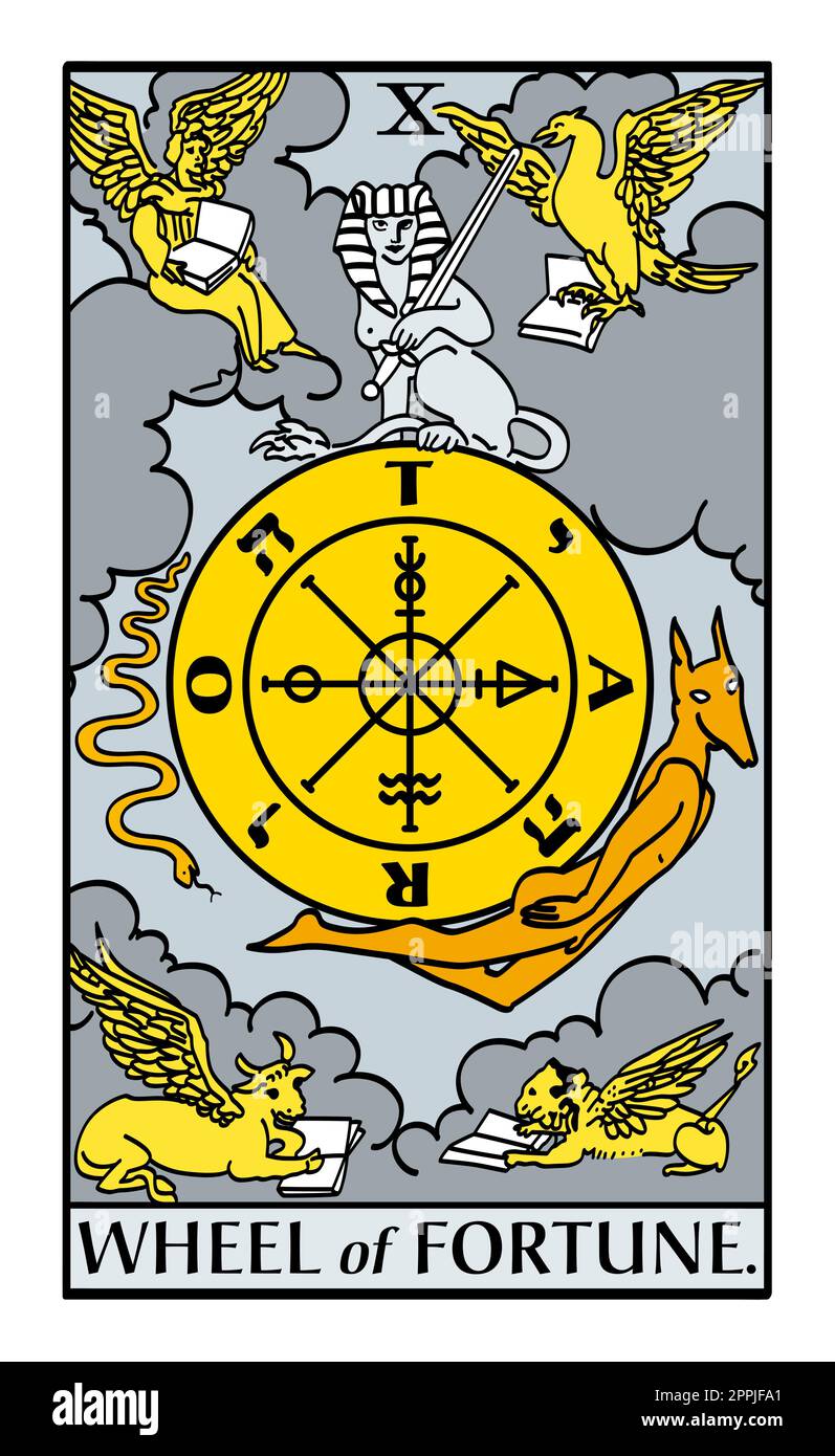 Tarot card wheel of fortune Cut Out Stock Images & Pictures