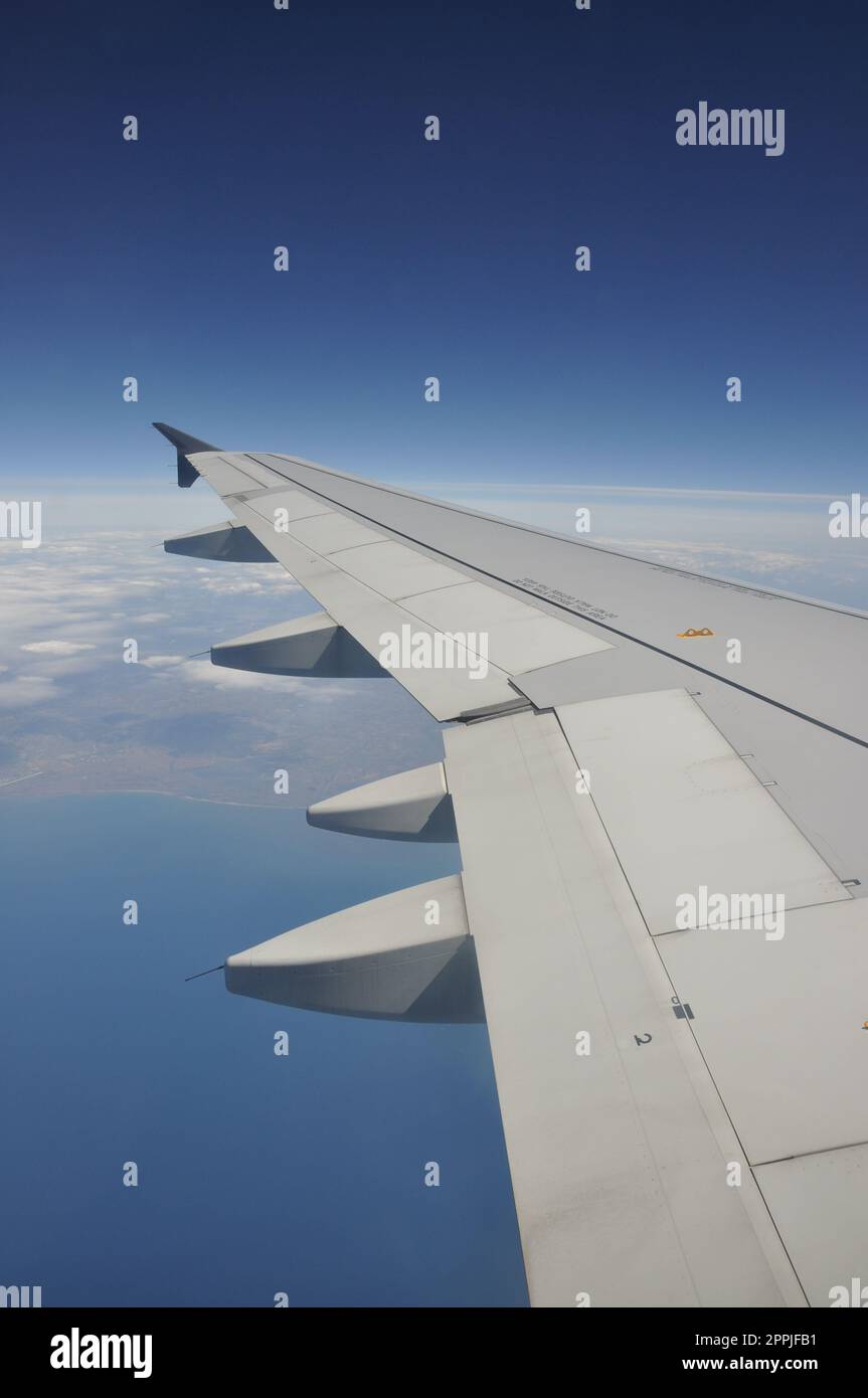 Blick aus einem Flugzeug Stock Photo