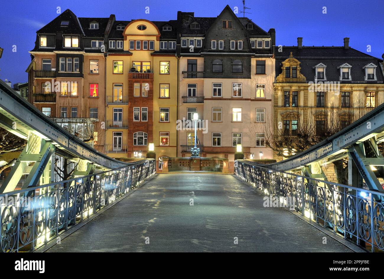 Eiserner Steg in Frankfurt Stock Photo