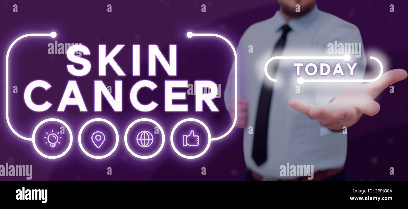 Writing displaying text Skin Cancer, Business idea uncontrolled growth