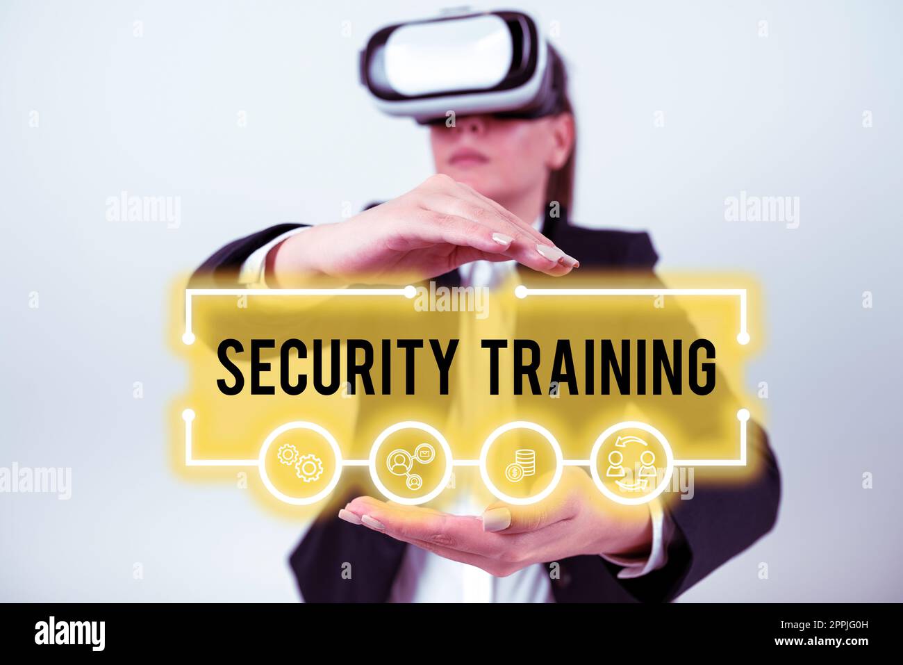 Conceptual display Security Training. Business approach providing security awareness training for end users Stock Photo