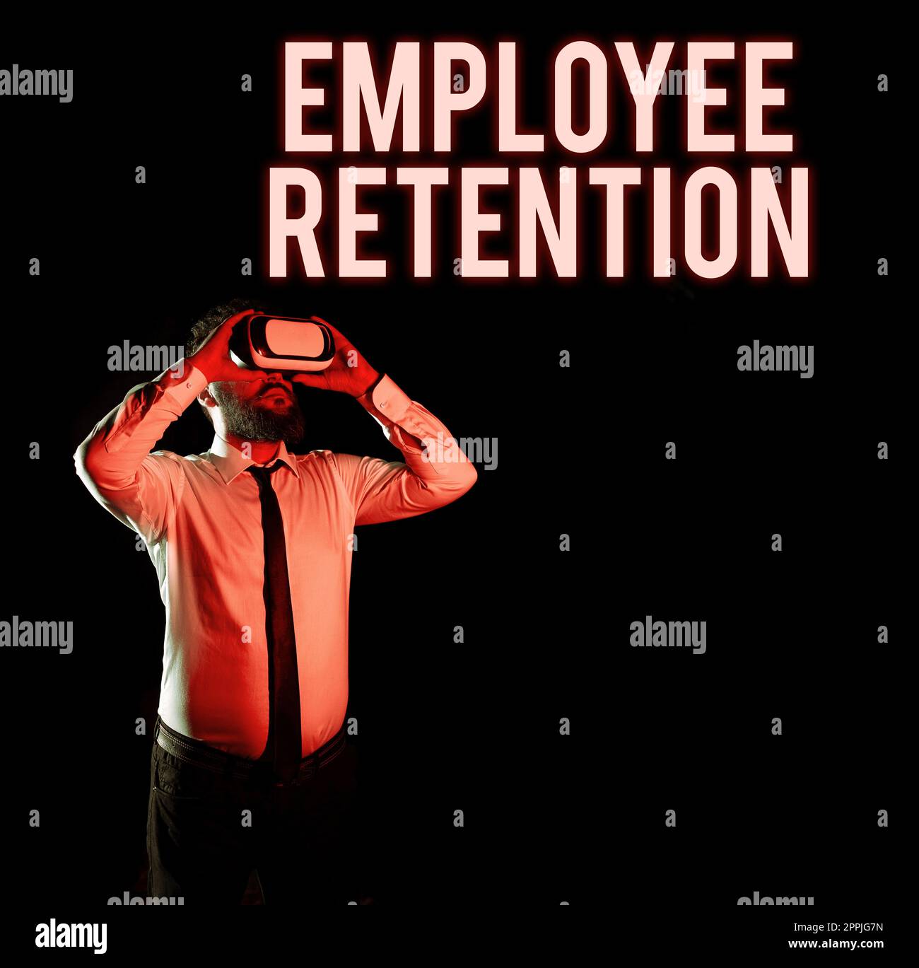 Text caption presenting Employee Retention. Business overview internal recruitment method employed by organizations Stock Photo