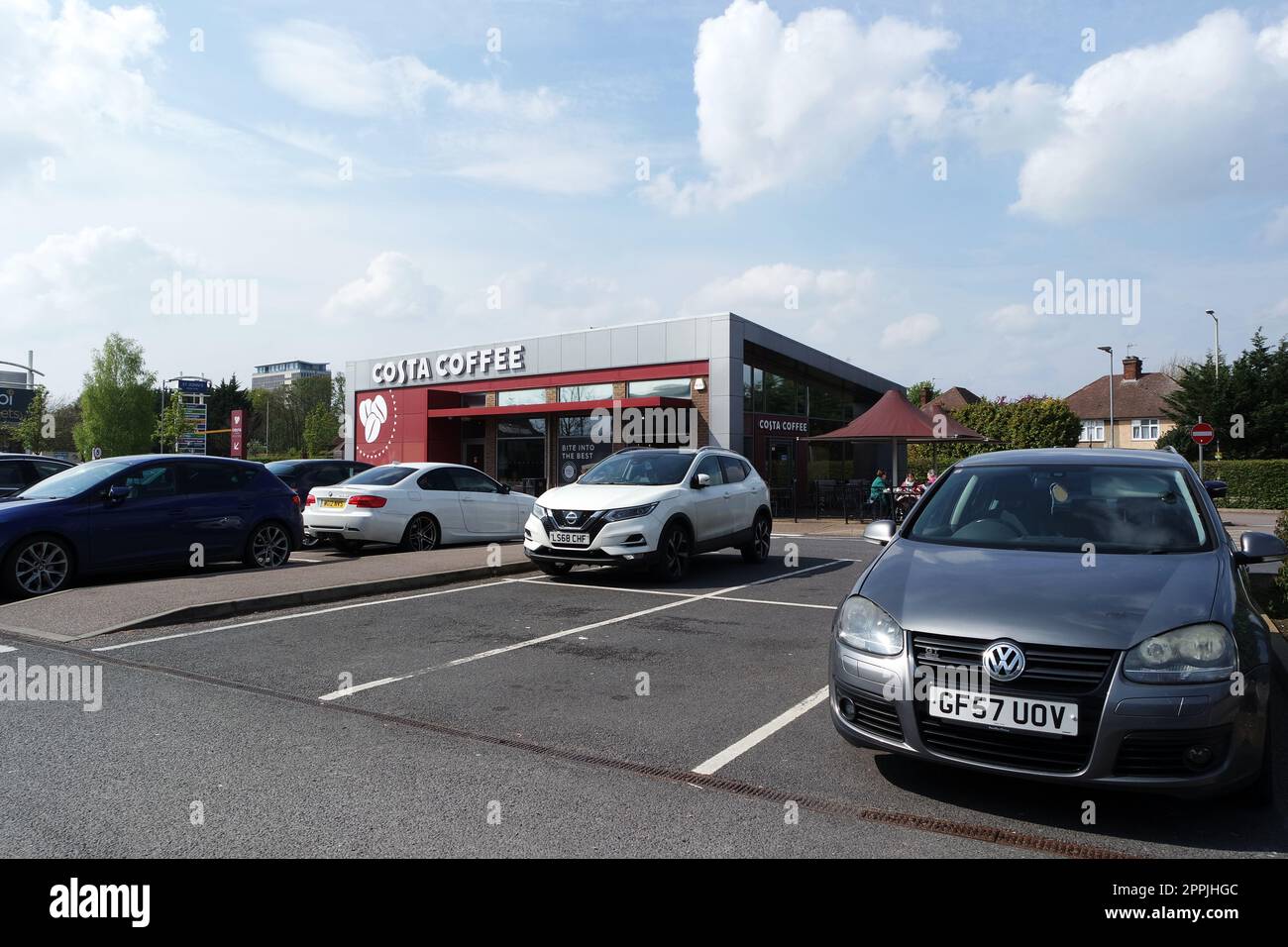 The View of Building and Road with Traffic at Bedford City of
