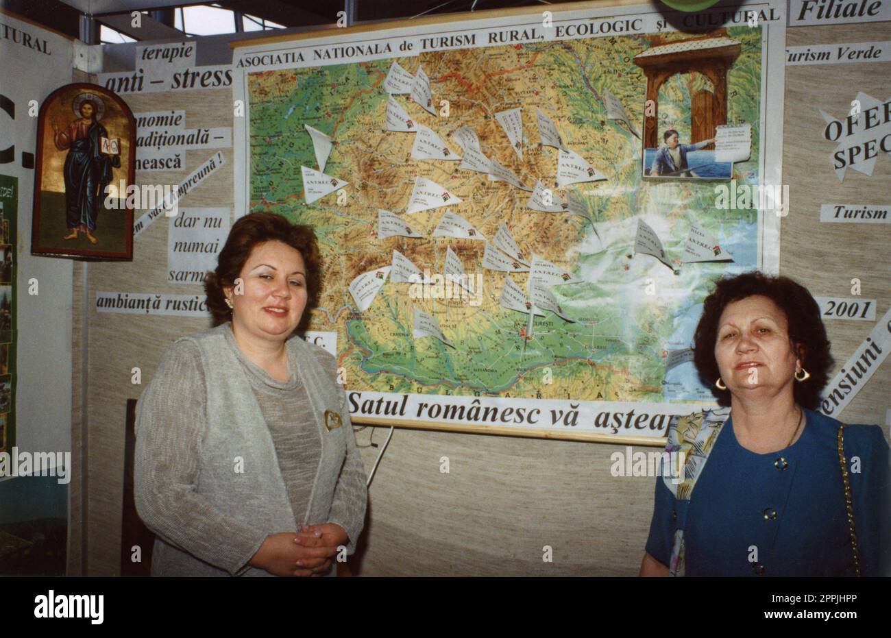 The president and vice-president of A.N.T.R.E.C. Romania, Maria Stoian &  Maria Vișan, approx. 2000 Stock Photo