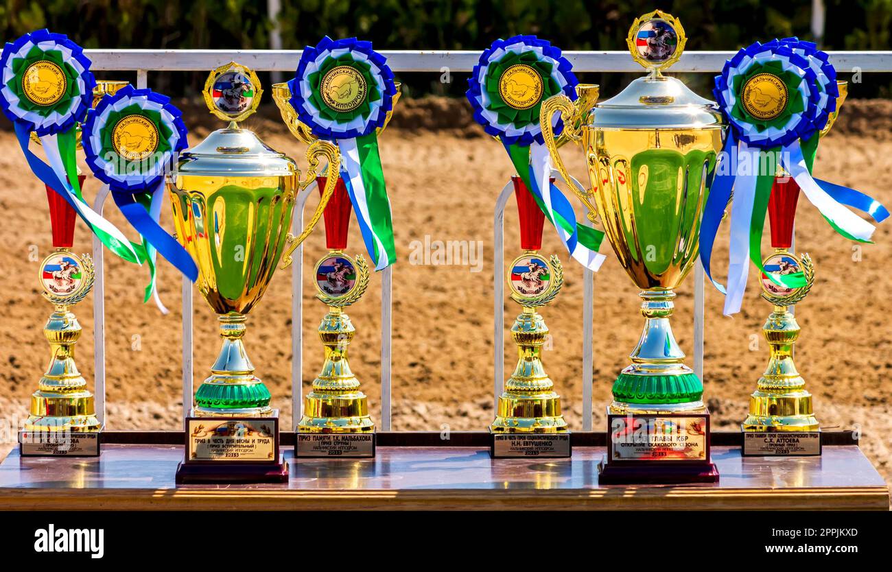 Prizes for winners of thoroughbred horse races Stock Photo Alamy