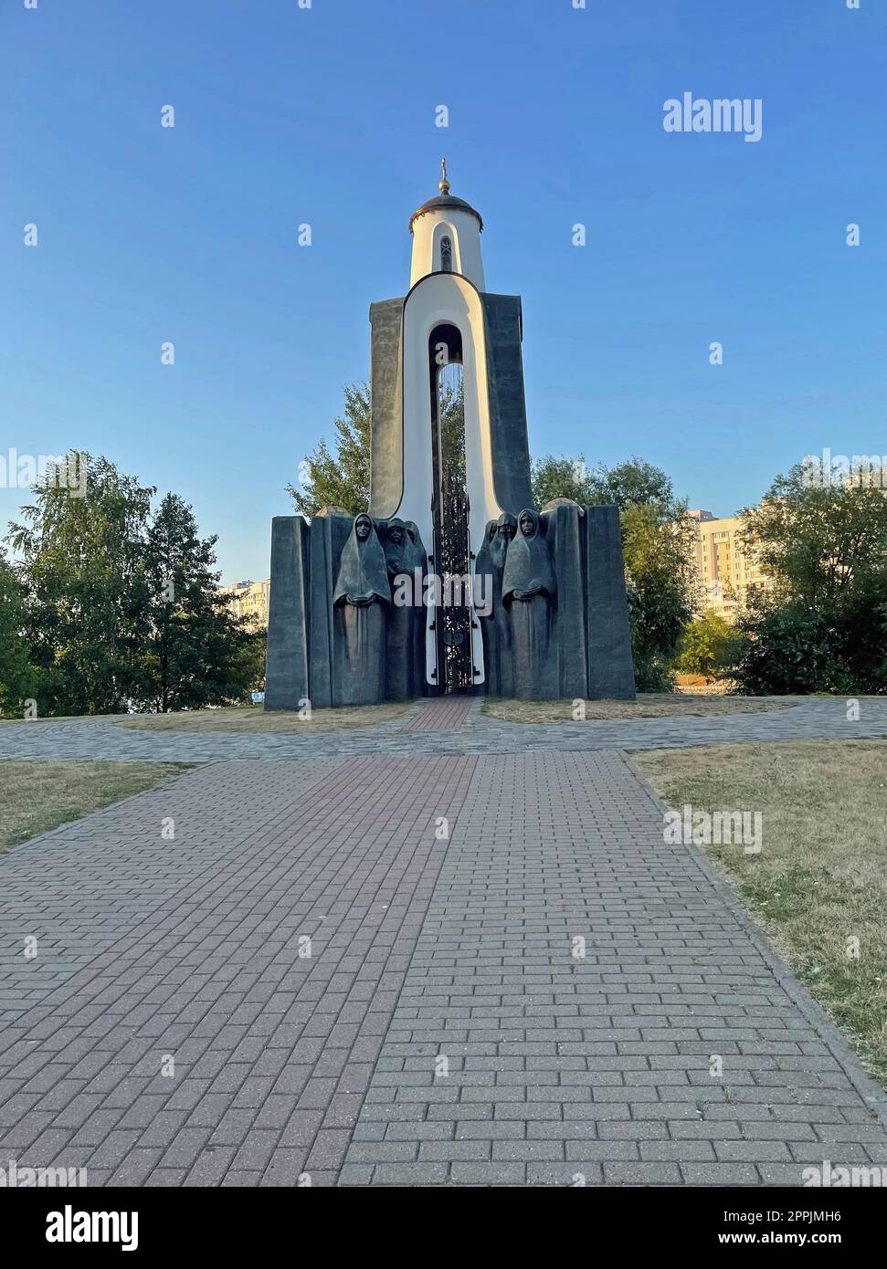 Tears island in Minsk, memorial for Belarusian soldiers- Stock Photo