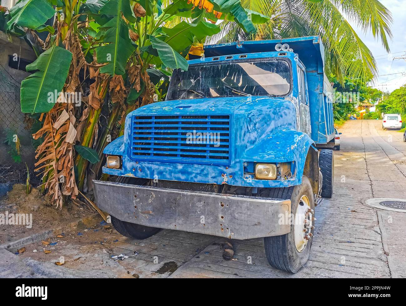 Mexican trucks cargo transporter delivery cars in Puerto Escondido Mexico Stock Photo Alamy