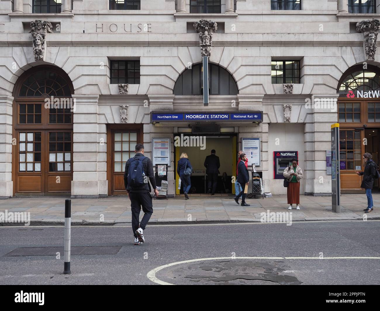 Moorgate tube station in London Stock Photo - Alamy