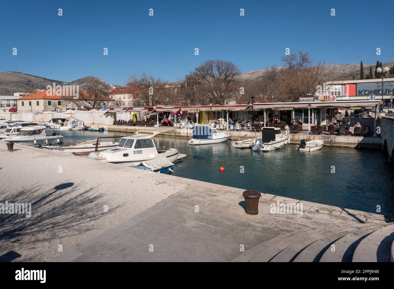 Boats in Trogir, Croatia Stock Photo