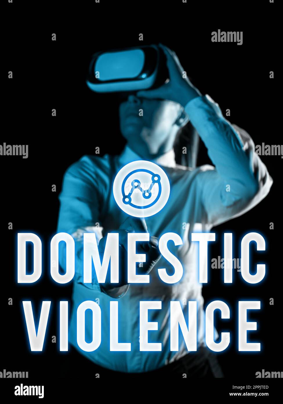 Conceptual caption Domestic Violence. Business idea violent or abusive behavior directed by one family or household member Stock Photo