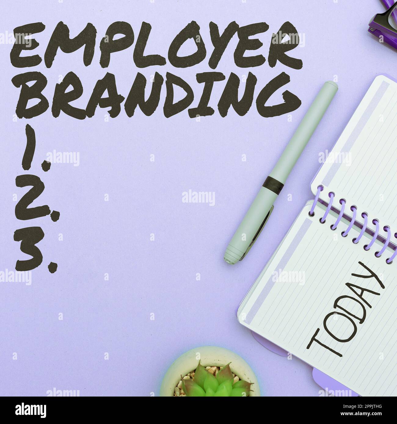 Handwriting text Employer Branding. Business idea Process of promoting a company Building Reputation Stock Photo
