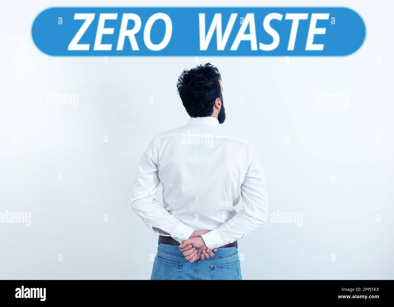 Handwriting text Zero Waste. Business idea industrial responsibility includes composting, recycling and reuse Stock Photo
