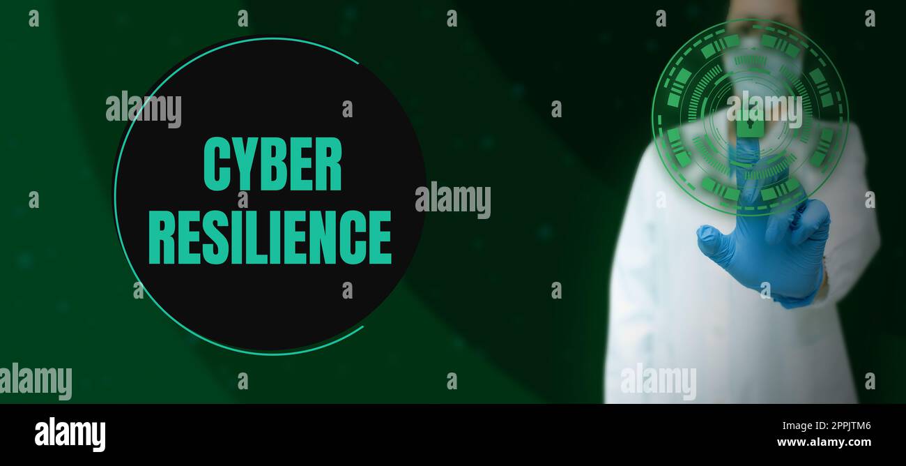 Sign displaying Cyber Resilience. Business overview measure of how well an enterprise can manage a cyberattack Stock Photo