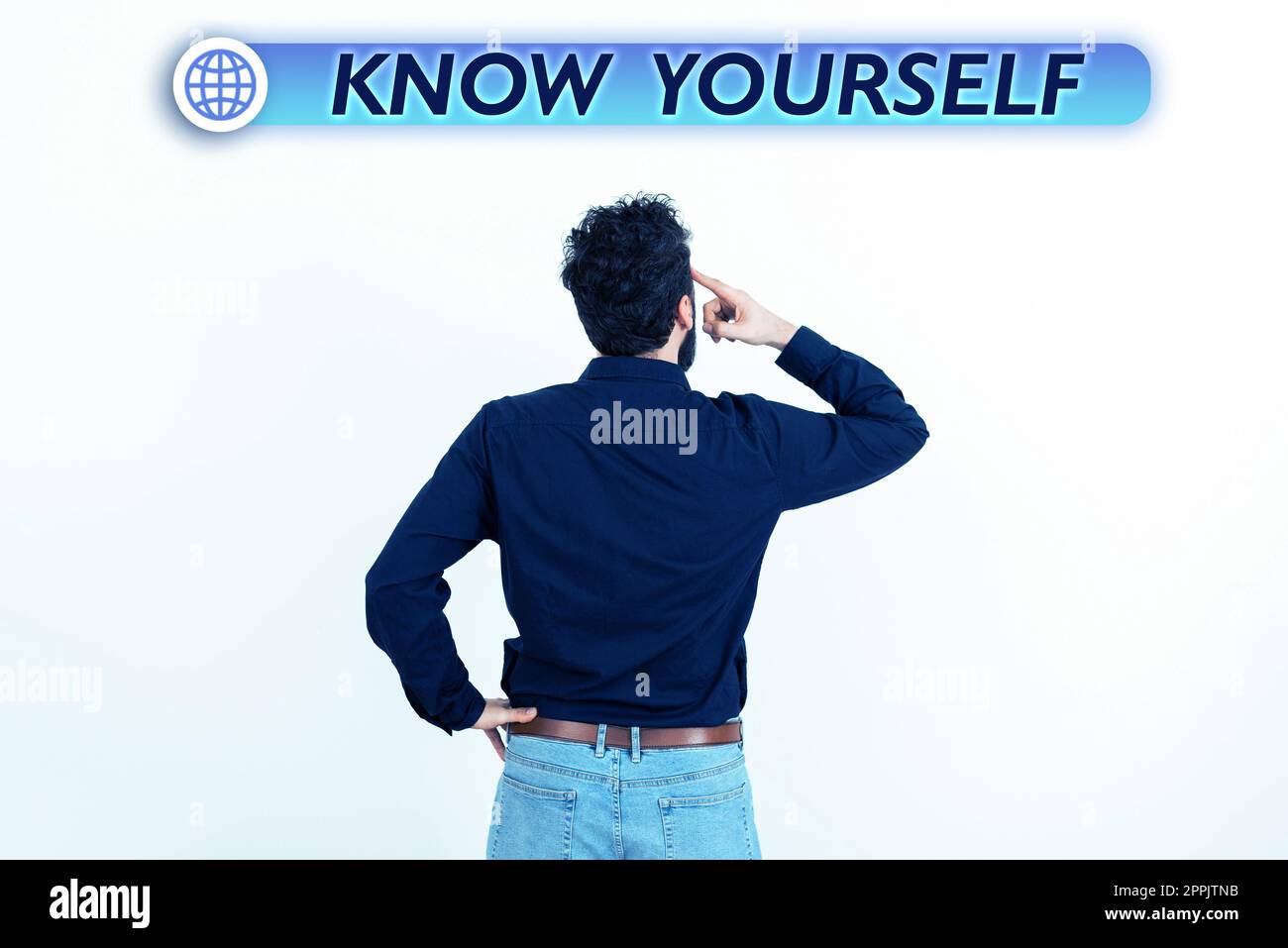 Sign displaying Know Yourself. Word for Find You Understanding Strength and Weaknesses Identity Stock Photo