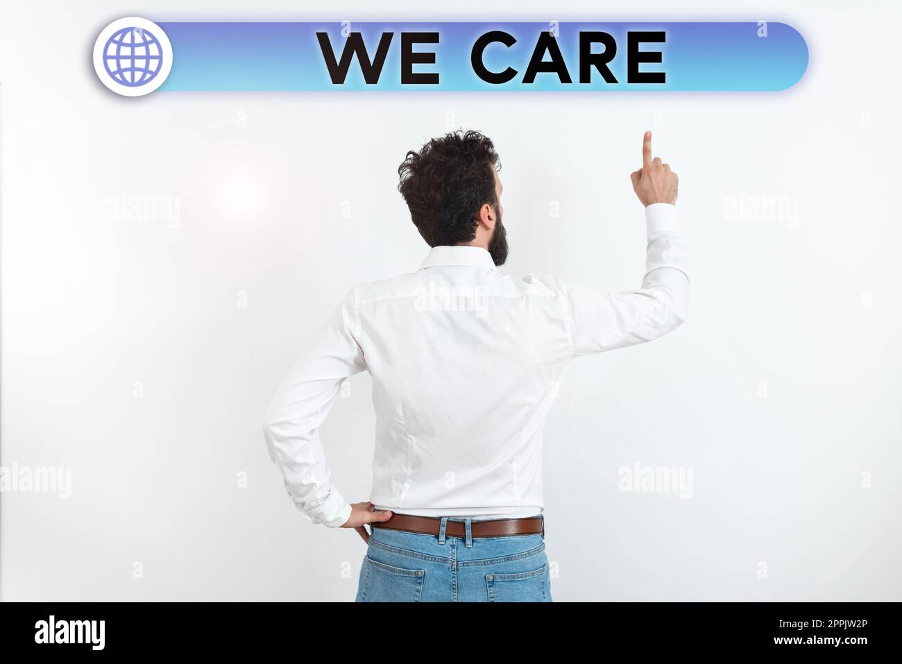 Conceptual display We Care. Business idea Support you Give help needed Offer treatment or assistance Stock Photo